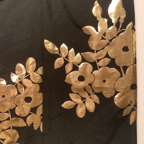 Tibi Shimmery Black and Gold Mini Dress Size 0 - Picture 4 of 10